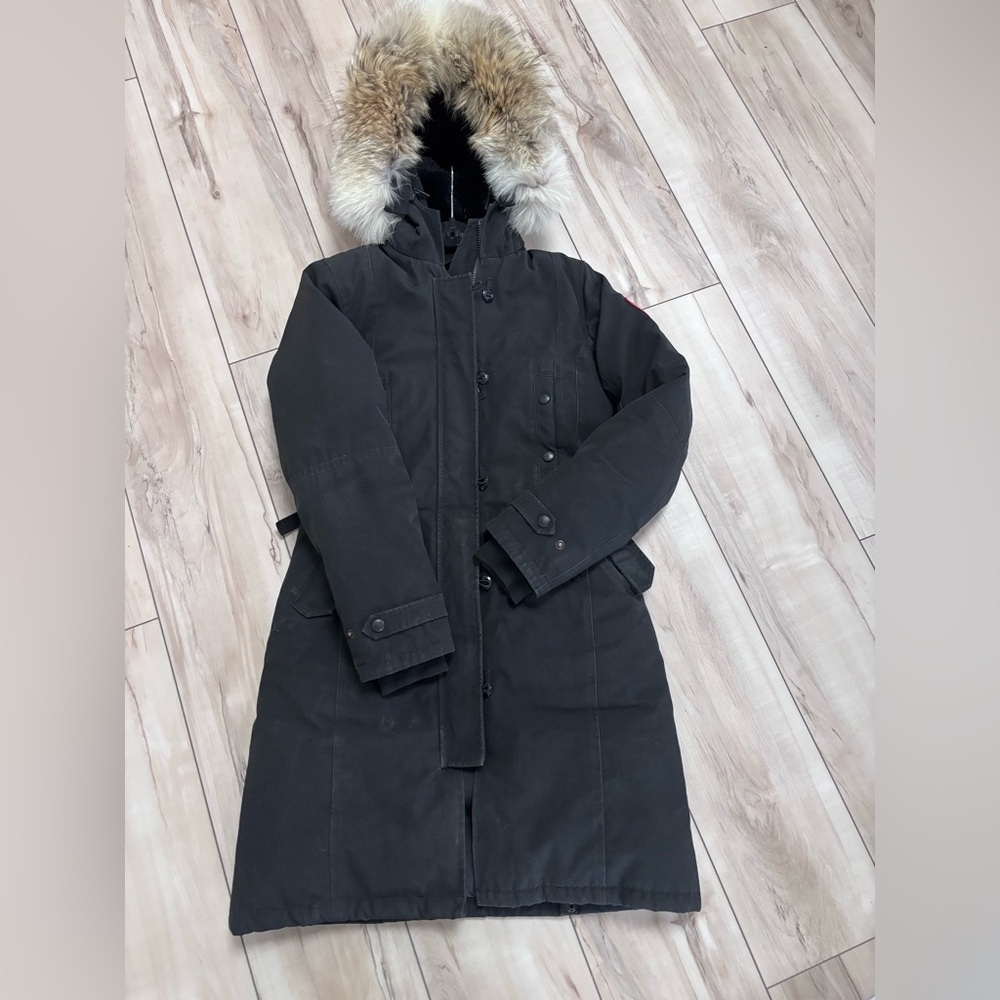 Canada Goose Kensington Parka Black Jacket with Logo Patch - Picture 4 of 15